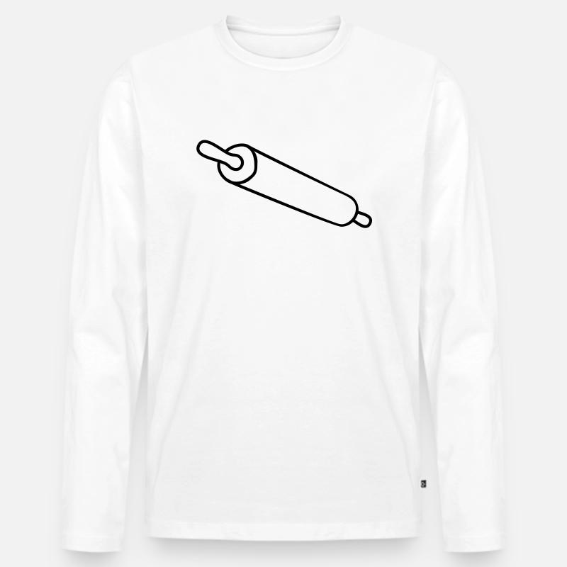 rolling_pin - Männer Premium Bio Langarmshirt - Weiß