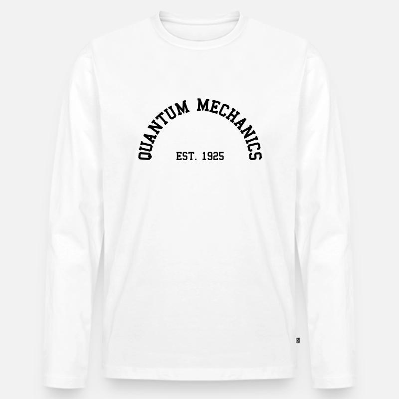 Quantum Mechanics - Est. 1925 (Half-Kreis) - Männer Premium Bio Langarmshirt - Weiß