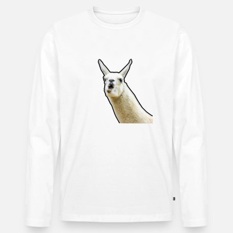 Lama - Männer Premium Bio Langarmshirt - undefined