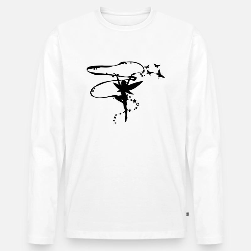 Fee - Männer Premium Bio Langarmshirt - Weiß