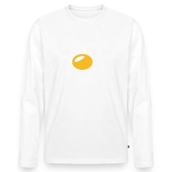 Fried egg - Men's Premium Organic Long Sleeve Shirt - white - Front - Nico (187cm)