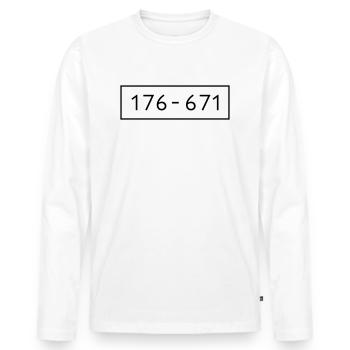 Panzerknacker 6 Nummern Gruppenkostüme Fasching - Männer Premium Bio Langarmshirt - Weiß - Vorne - Nico (187cm)