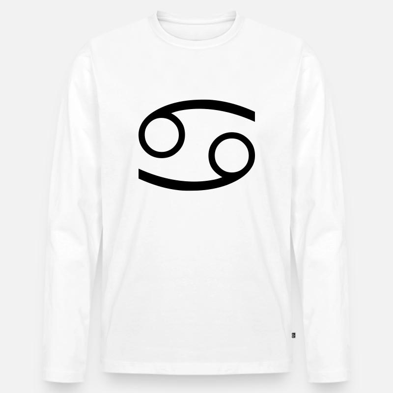 krebs1 - Männer Premium Bio Langarmshirt - Weiß