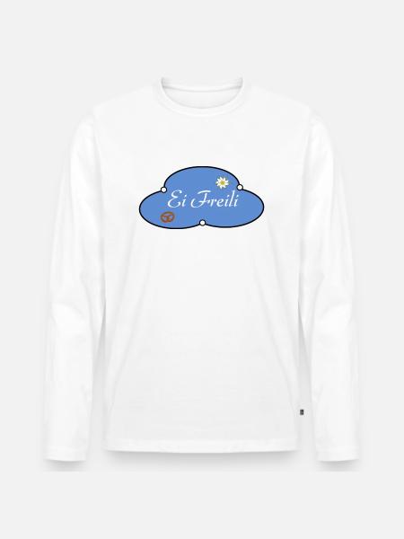 Freili - Men's Premium Organic Long Sleeve Shirt - white