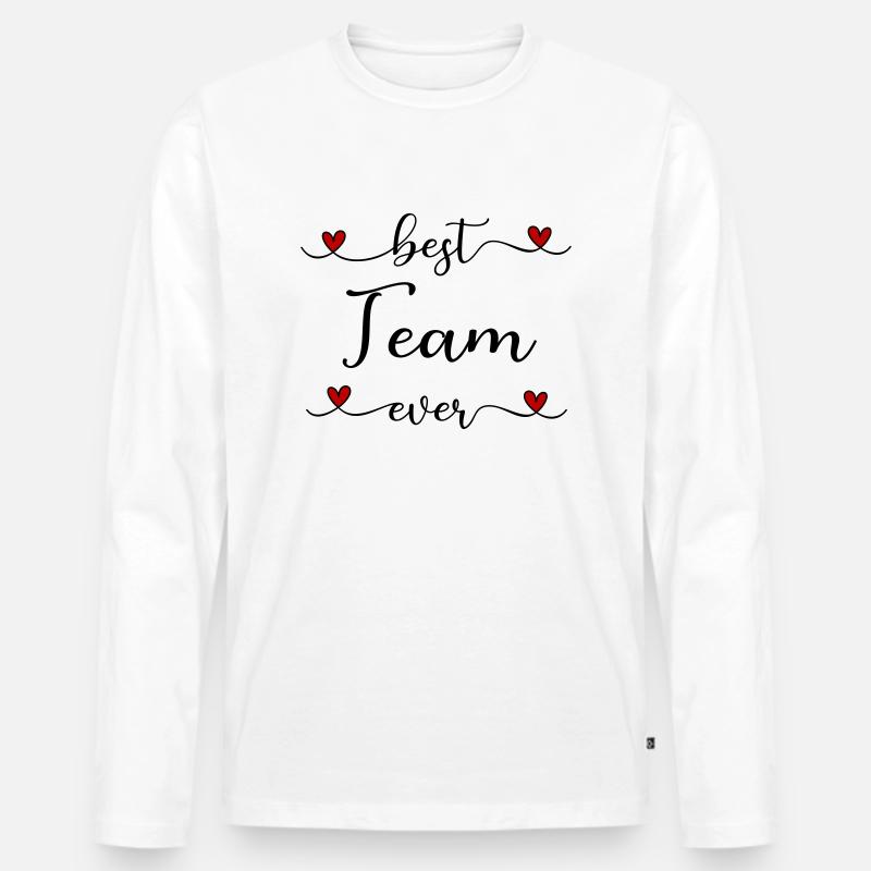 Best Team ever - Männer Premium Bio Langarmshirt - Weiß