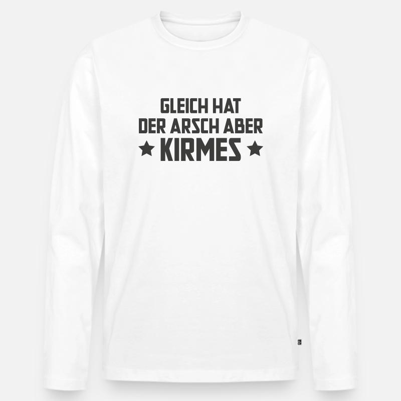 Kirmes - Männer Premium Bio Langarmshirt - Weiß