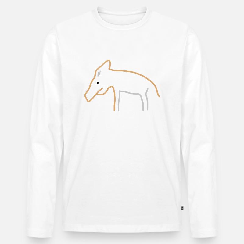 Frischling - Männer Premium Bio Langarmshirt - Weiß