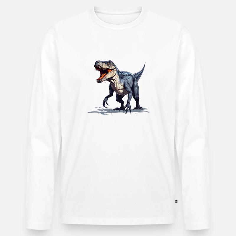 Raubvogel - Männer Premium Bio Langarmshirt - Weiß