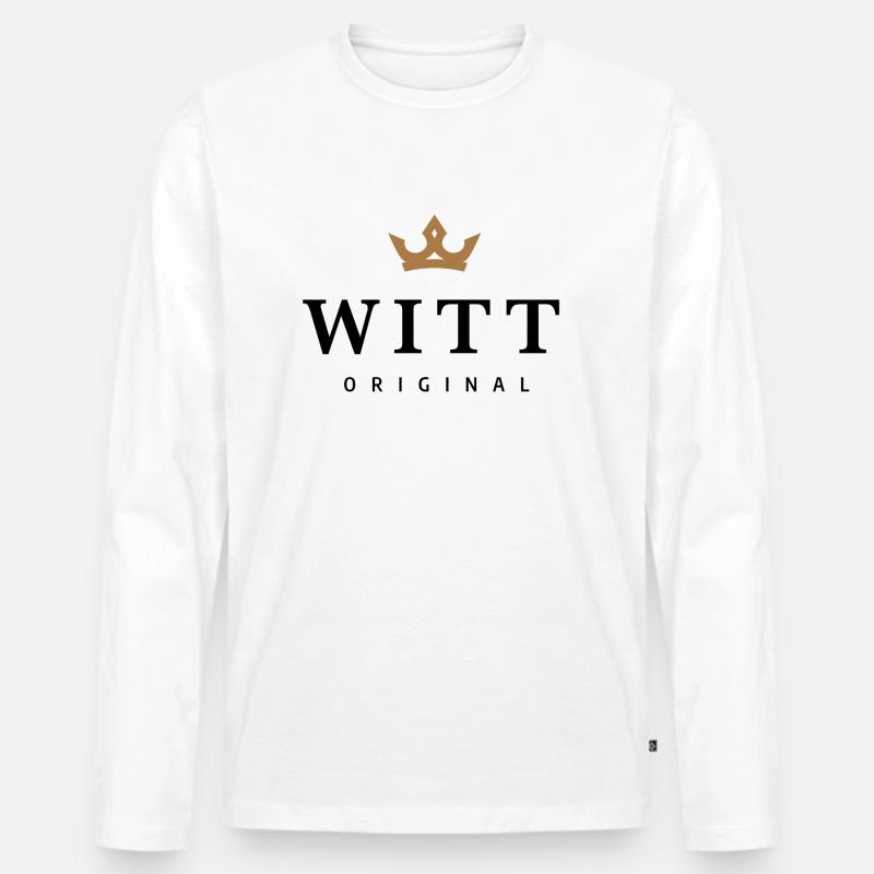 Witt - Männer Premium Bio Langarmshirt - Weiß