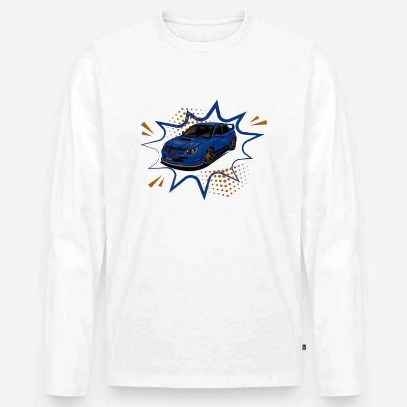 Comic style wrx - Männer Premium Bio Langarmshirt - Weiß