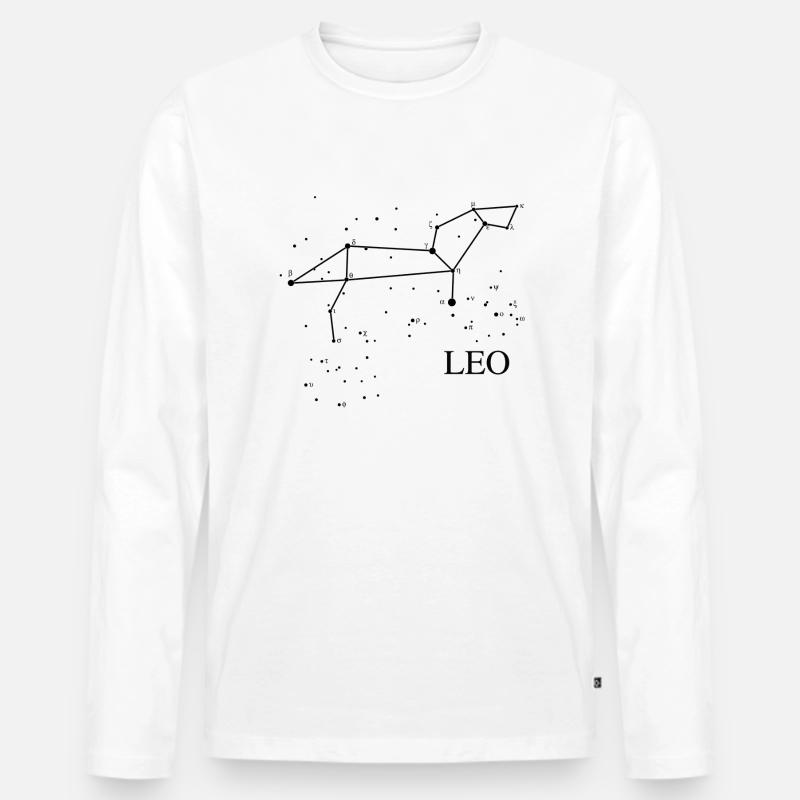Constellation Leo - Männer Premium Bio Langarmshirt - Weiß