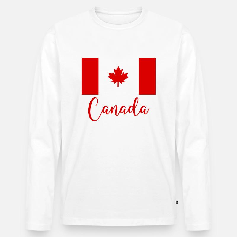 kanada canada - Männer Premium Bio Langarmshirt - Weiß
