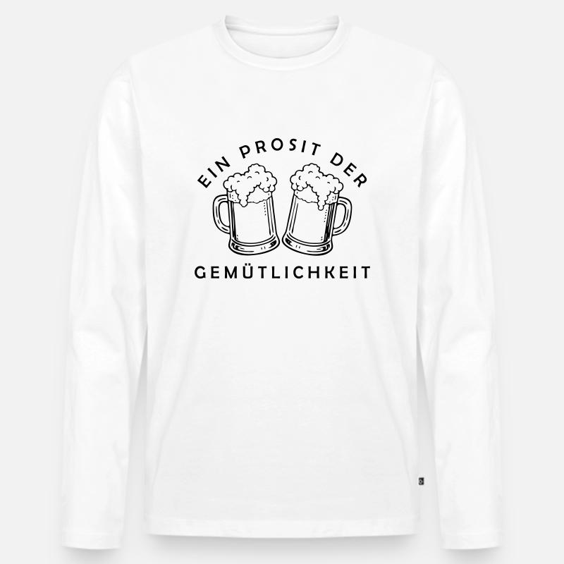 Bier - Ein Prosit der Gemütlichkeit - Men's Premium Organic Long Sleeve Shirt - white