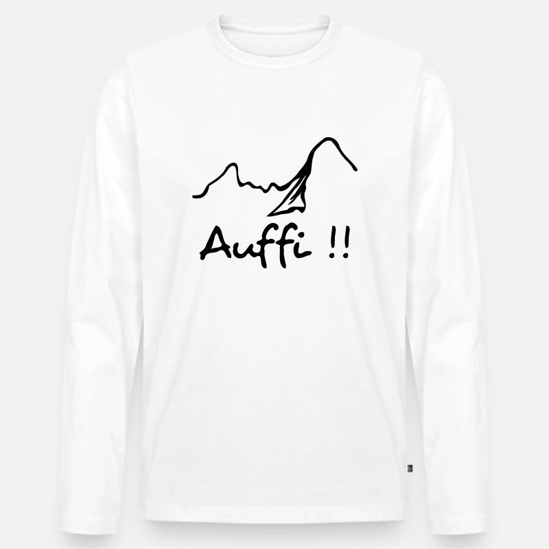 WatzeAuffi - Männer Premium Bio Langarmshirt - Weiß