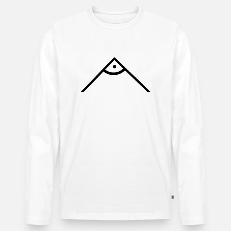 rechter winkel - Männer Premium Bio Langarmshirt - Weiß