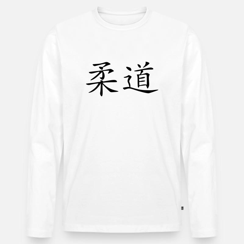 Judo - Männer Premium Bio Langarmshirt - Weiß