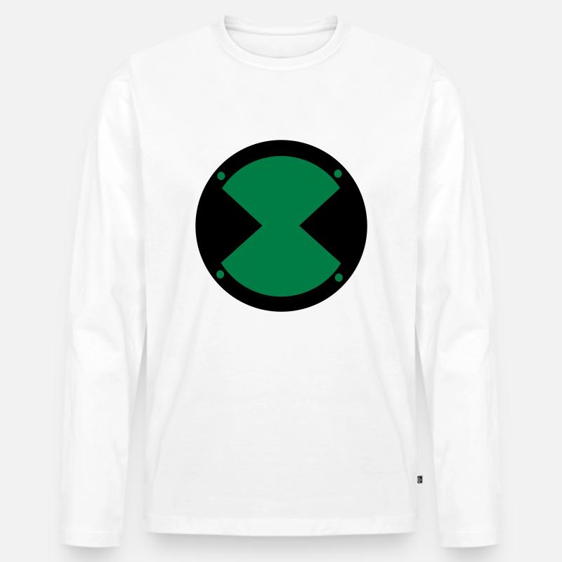 Sehen Ben Ten - Männer Premium Bio Langarmshirt - Weiß