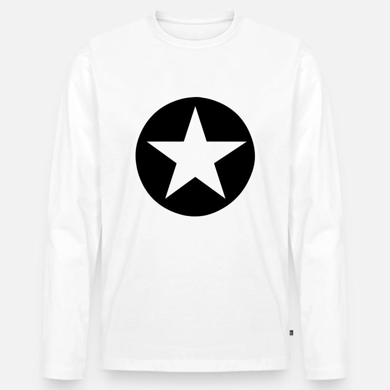 Stern Sternchen - Männer Premium Bio Langarmshirt - Weiß