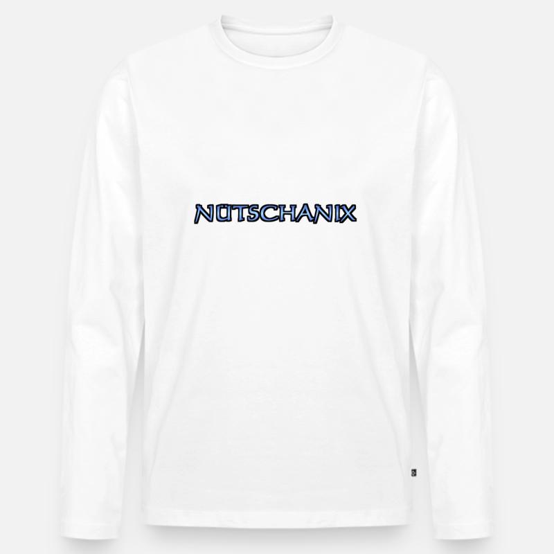 Nütschanix - Männer Premium Bio Langarmshirt - Weiß