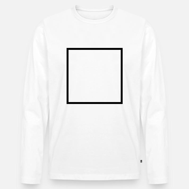 / Frame frames / / square / / rectangle / text - Men's Premium Organic Long Sleeve Shirt - white
