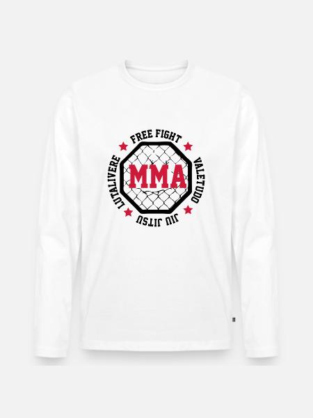 MMA - Männer Premium Bio Langarmshirt - Weiß