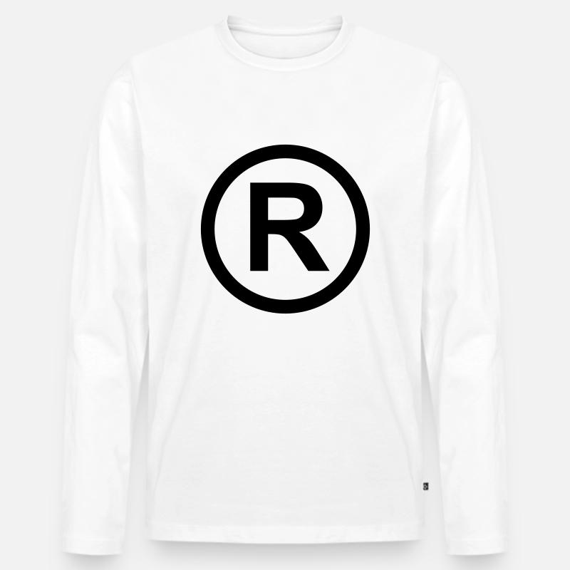 registred - Männer Premium Bio Langarmshirt - Weiß