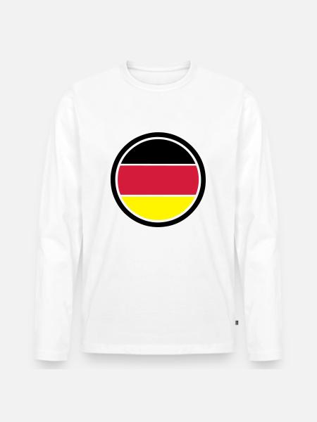 Germany Emblem - Men's Premium Organic Long Sleeve Shirt - white