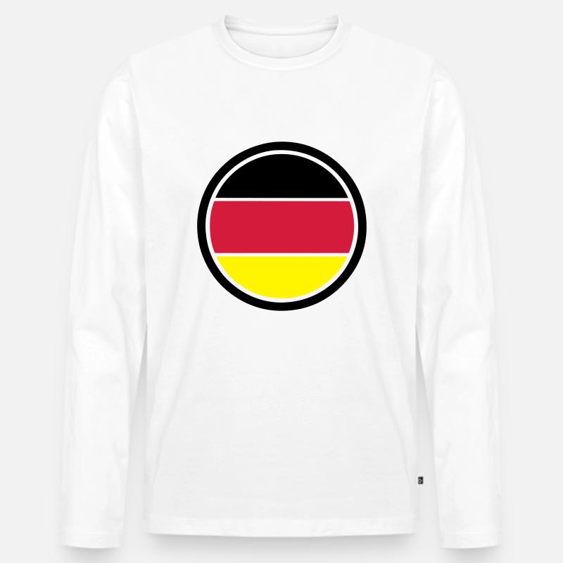 Deutschland Emblem - Männer Premium Bio Langarmshirt - Weiß