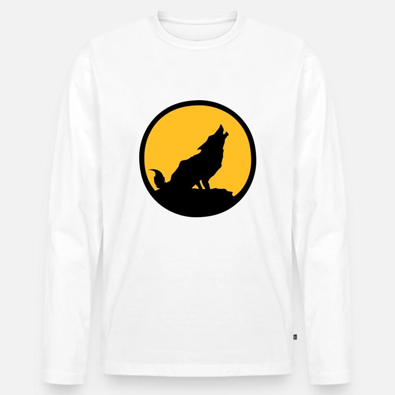 loup - Männer Premium Bio Langarmshirt - Weiß