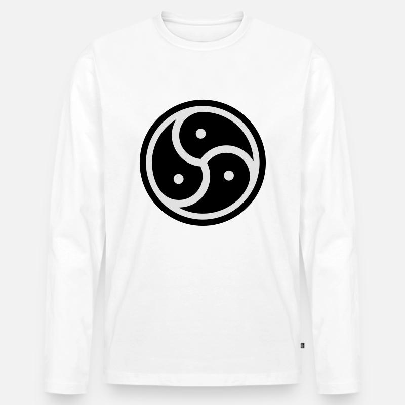 BDSM Logo - Männer Premium Bio Langarmshirt - Weiß