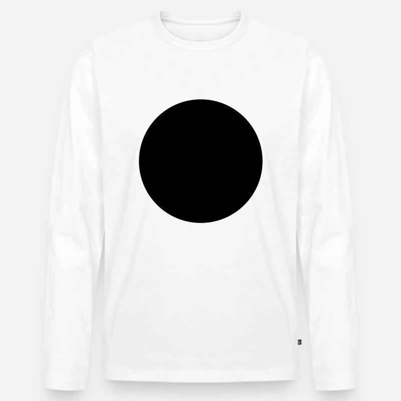 Circle - Männer Premium Bio Langarmshirt - Weiß