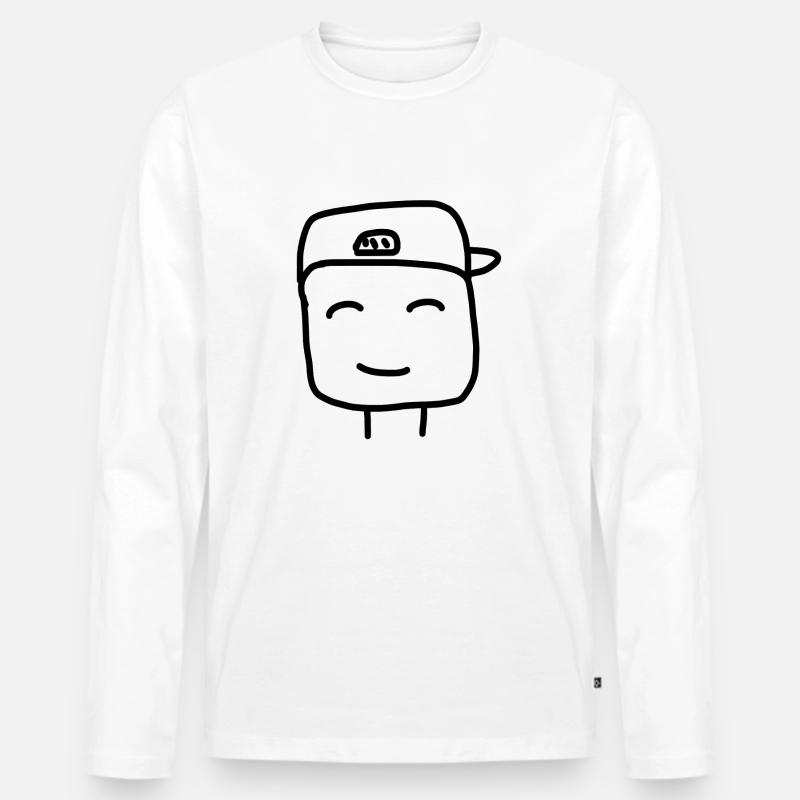 ComicBoy - Männer Premium Bio Langarmshirt - Weiß