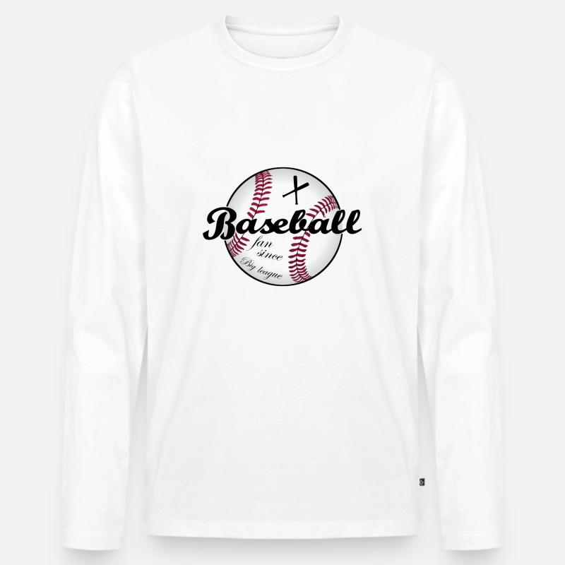 Big League Baseball - Männer Premium Bio Langarmshirt - Weiß