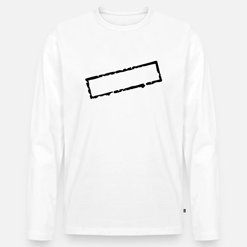 stamp_I_vec_1 de - Männer Premium Bio Langarmshirt - Weiß