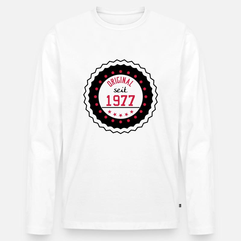 Original seit 1977 - Männer Premium Bio Langarmshirt - Weiß