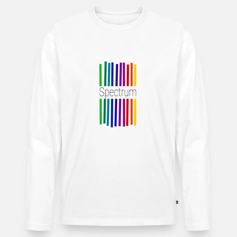 Spectrum - Männer Premium Bio Langarmshirt - Weiß