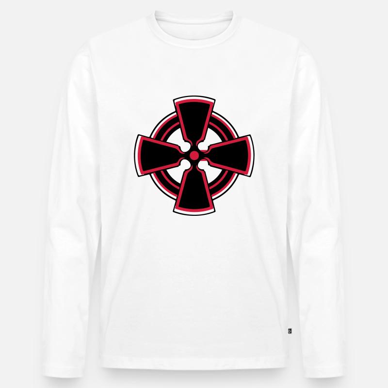 celtic_cross - Männer Premium Bio Langarmshirt - Weiß