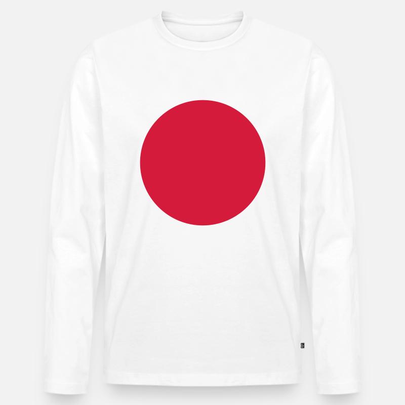 Japan Nippon Nihon - Männer Premium Bio Langarmshirt - Weiß