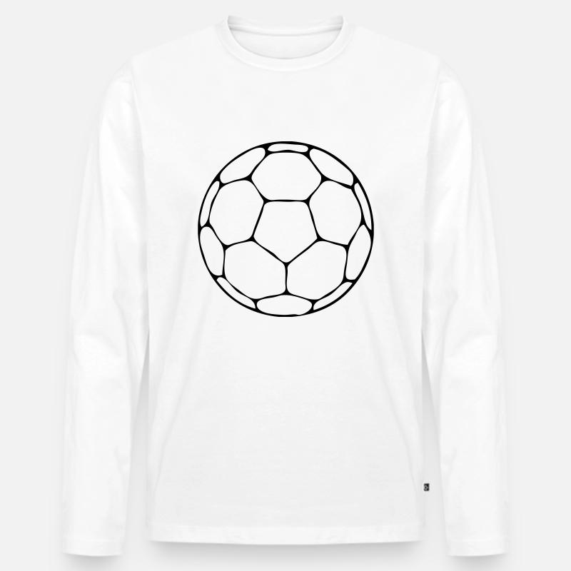 Handball - Männer Premium Bio Langarmshirt - Weiß