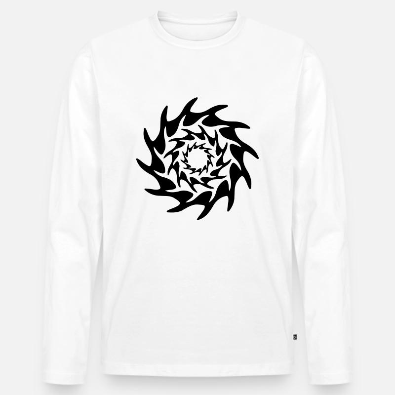 magical_forrest_three - Männer Premium Bio Langarmshirt - Weiß