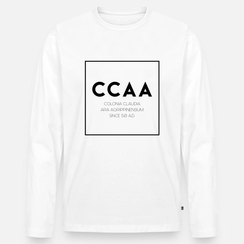CCAA - Männer Premium Bio Langarmshirt - Weiß