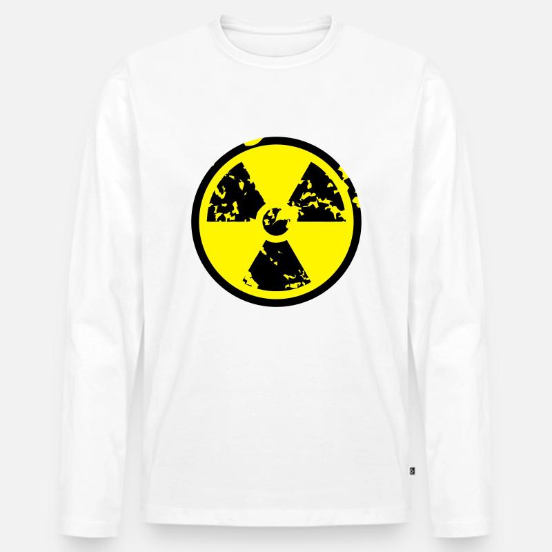 Radioactive - Männer Premium Bio Langarmshirt - Weiß