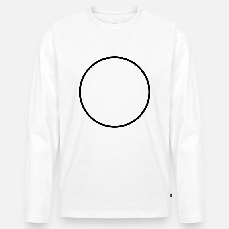 Mathematik Symbol - Kreis - Männer Premium Bio Langarmshirt - Weiß
