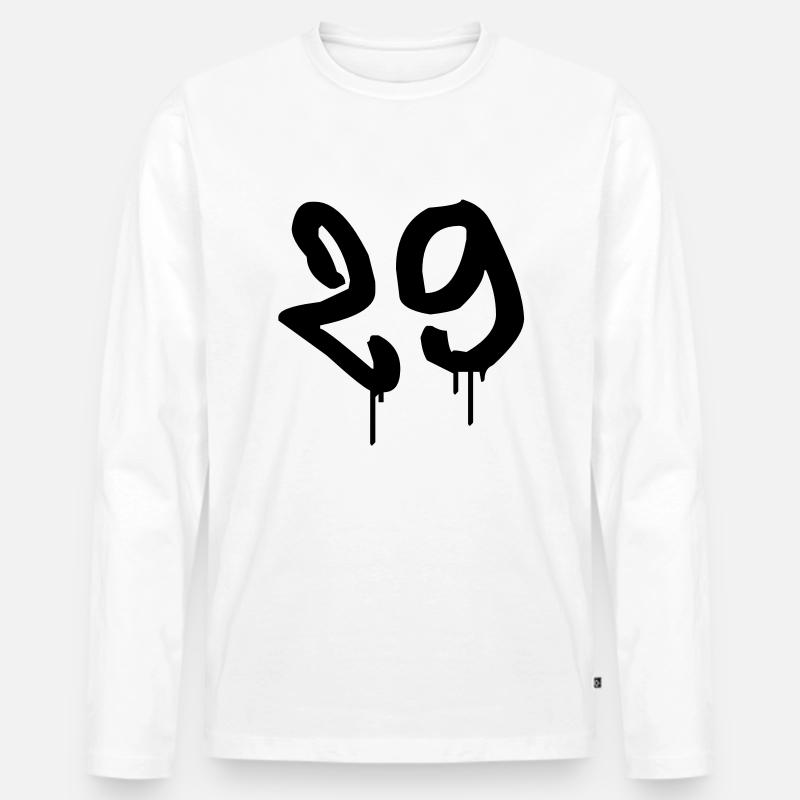 Graffiti : 29 - Männer Premium Bio Langarmshirt - Weiß