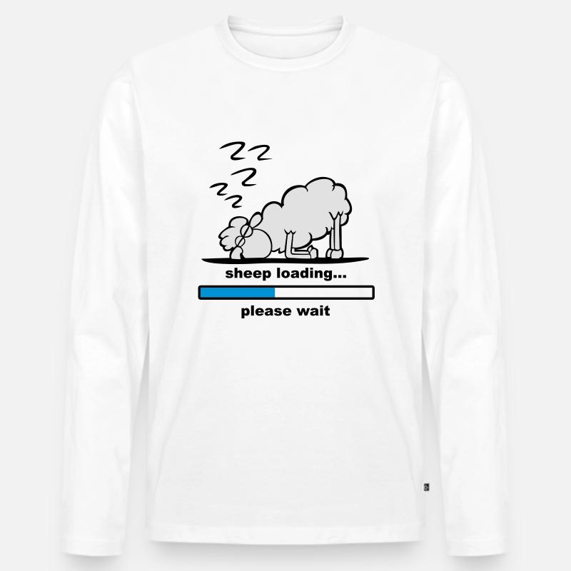 sheep loading - Männer Premium Bio Langarmshirt - Weiß