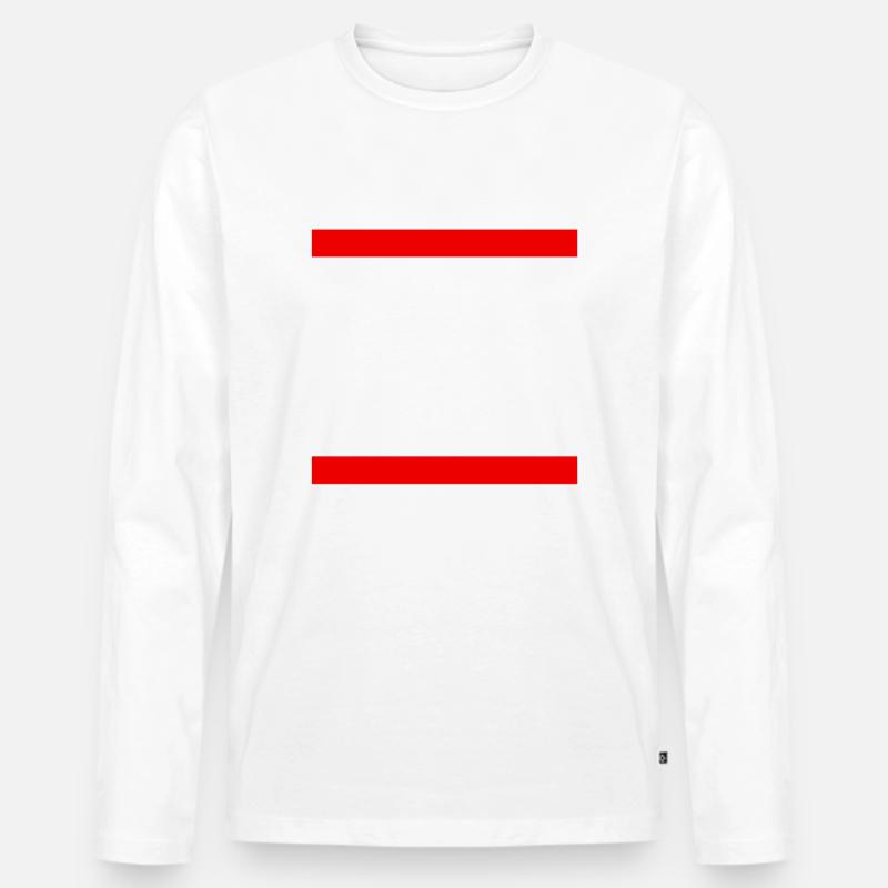 RUN LOGO BLANK - Männer Premium Bio Langarmshirt - Weiß