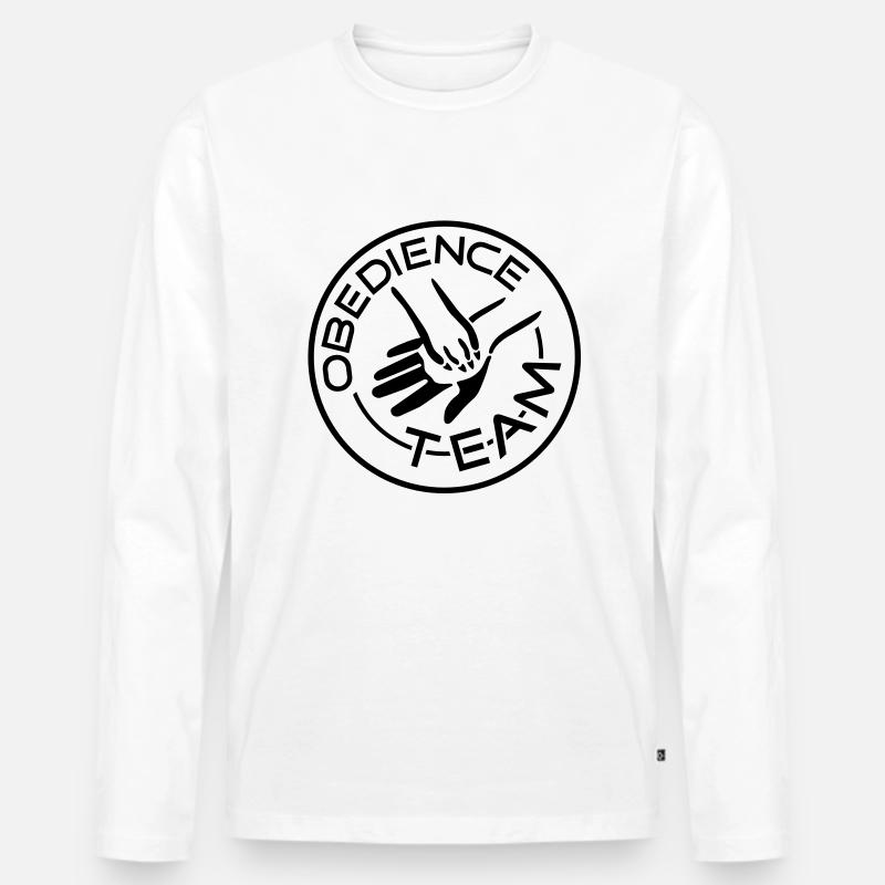 obedienceteam2 - Männer Premium Bio Langarmshirt - Weiß