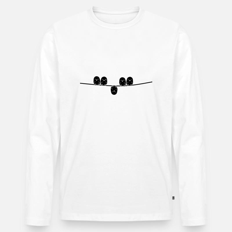 be different - Männer Premium Bio Langarmshirt - Weiß