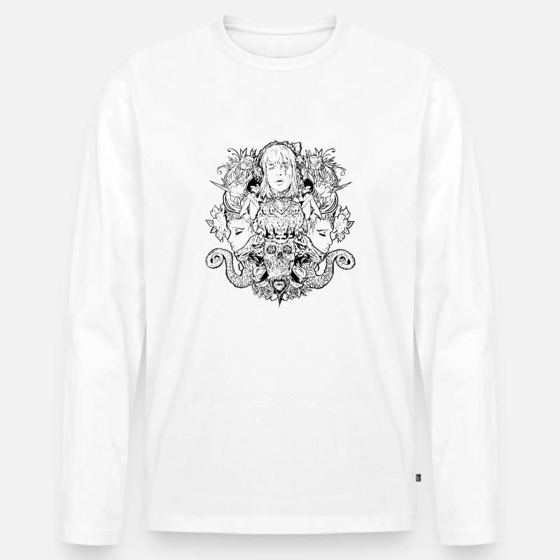 Invictus - Männer Premium Bio Langarmshirt - Weiß