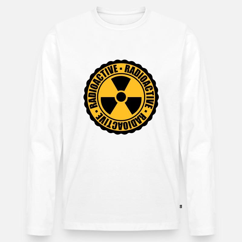 stamp danger caution caution caution atomic bomb Men's Premium Organic Long Sleeve Shirt